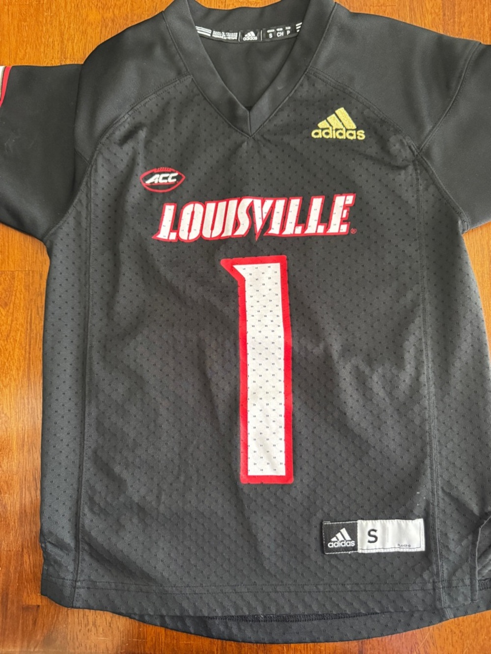 adidas Black Jersey with White and Red Accents